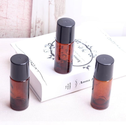 2Pcs Brown 50ml Glass Essential Oil Roller Bottles,Large Empty Roller Bottles Refillable,Deodorant Bottle V1259-DP01-A-3586