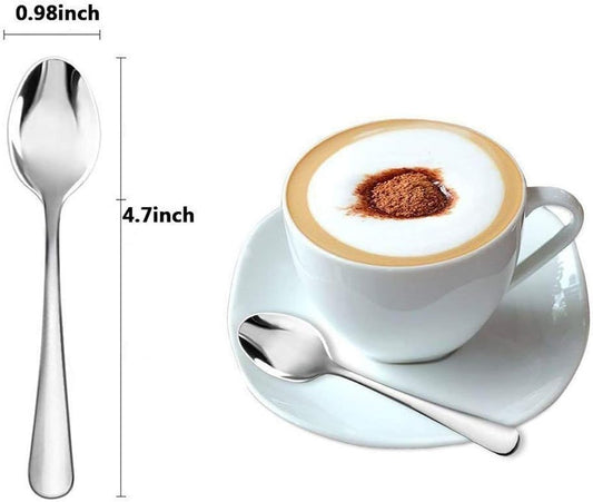 Demitasse Espresso Spoons Set of 6, Mini Coffee Spoon, 18/10 Stainless Steel Small Spoons for Dessert, Tea, V1259-DP01-A-3595