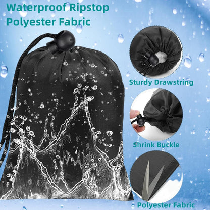 Drawstring Bag String Bag - 15Packs 3Sizes Nylon Cinch Ditty Stuff Pouch with Toggle for Gym, Luggage, V1259-DP01-A-3598