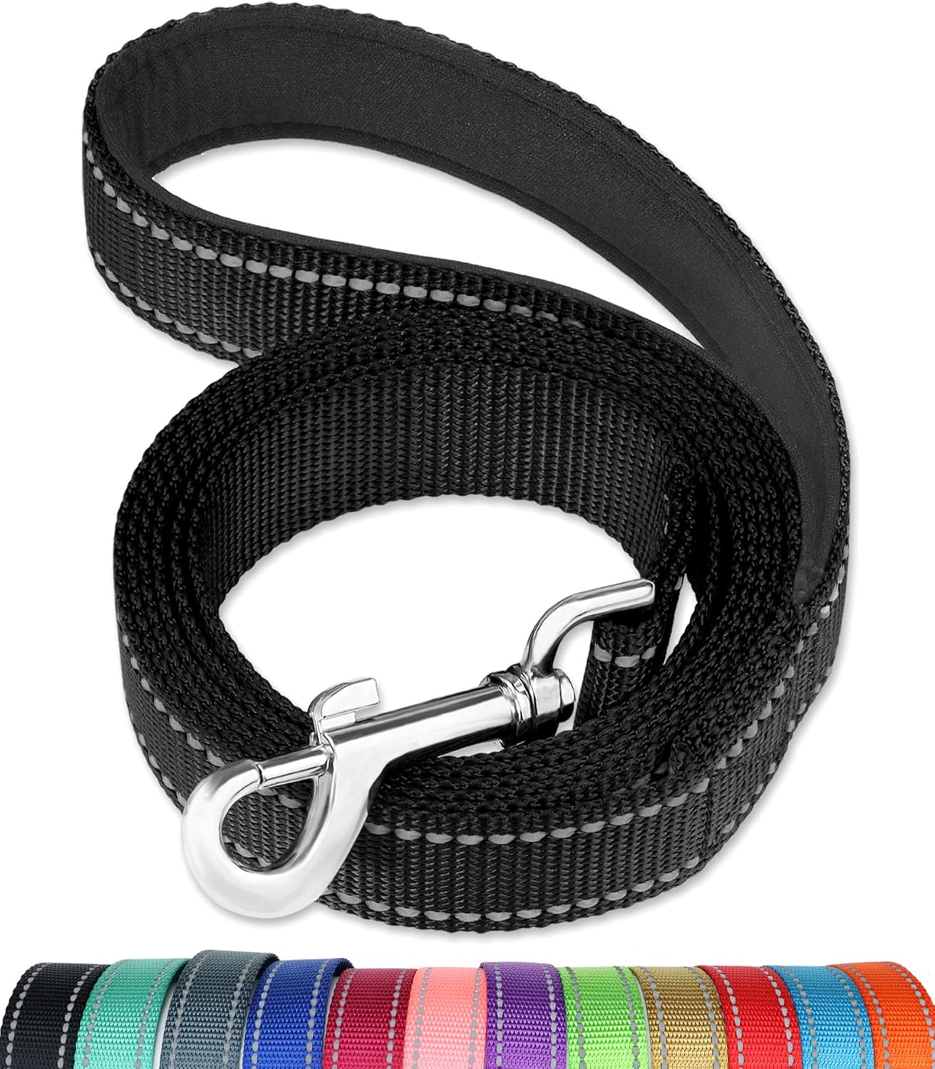 6FT Reflective Dog Leash with Soft Padded Handle for Training,Walking Lead for Large & Medium Dog,1 Inch V1259-DP01-A-3615