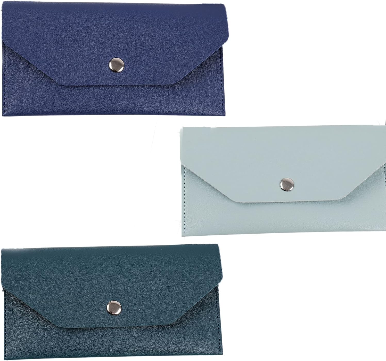 3PCS Leather Cash Envelope Wallet, Reusable Cash Envelope Wallet for Travel and Budgeting V1259-DP01-A-3627