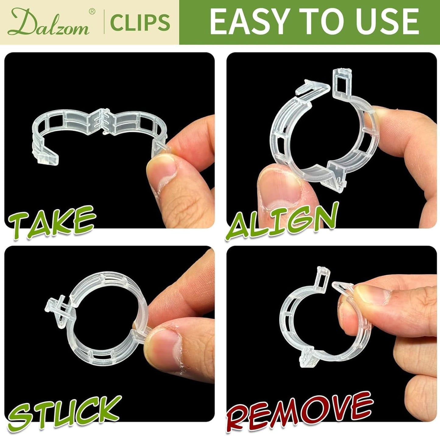 Plastic Plant Clips Essential Garden Tools, Plant Support Clips Tomato Grape Vine Vegetables Plant Fixing V1259-DP01-A-3629