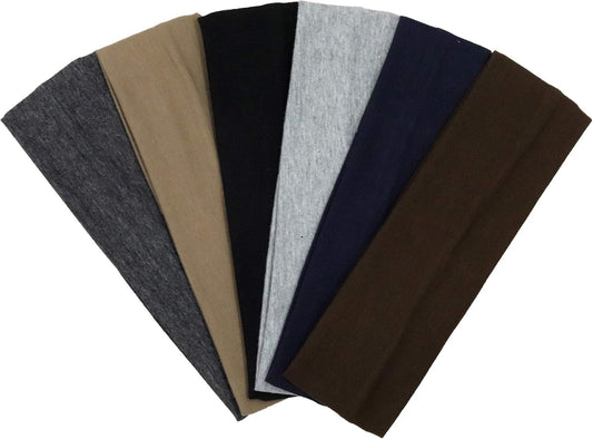 Cotton Headbands 6 Pack Stretch Elastic Yoga Soft and Stretchy Sports Fashion Headband for Teens Women Girls V1259-DP01-A-3633