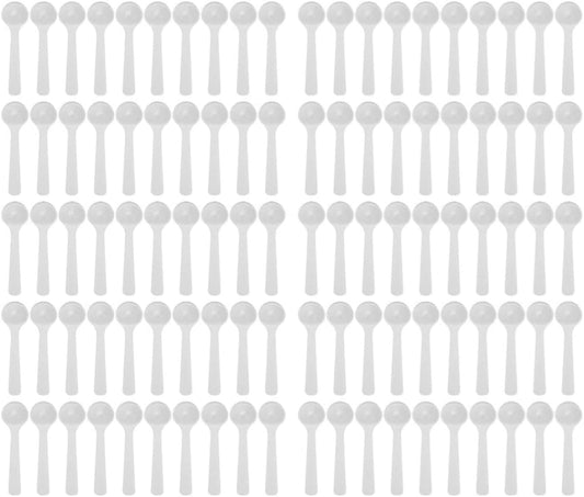 Measuring Spoons Set, 100Pcs PVC Fertilizer Spoon, High Temperature Resistance Measuring Spoon Long Handle V1259-DP01-A-3640