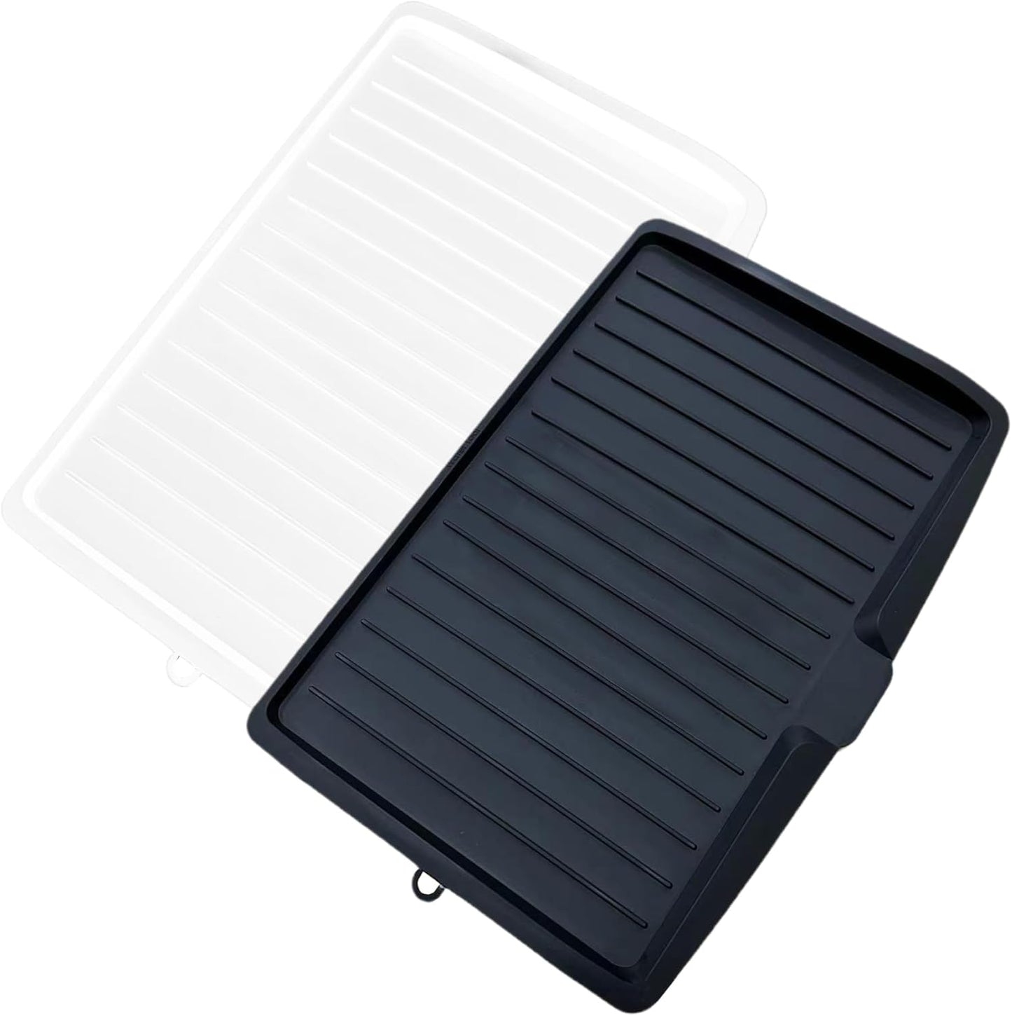 Dish Drain Board Tilt PP Dish Drainer 17.6x12.2x1.2in Quick Dry Dish Drain with Drain Port Multipurpose Dish V1259-DP01-A-3641