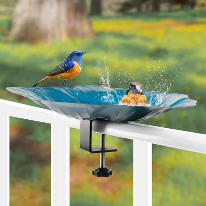 Deck Mounted Bowl Bird Bath for Railing Large 33cm Balcony Clearance Modern Bird Waterer with Stake Clam for V1259-DP01-A-3642