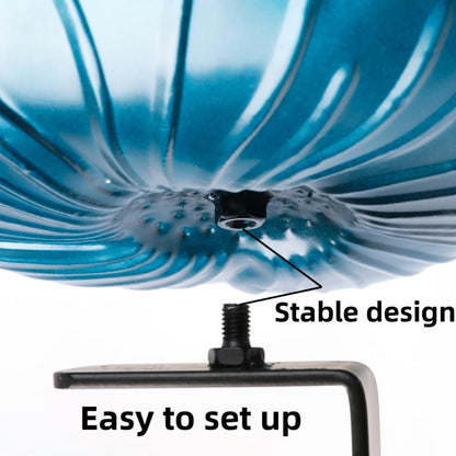 Deck Mounted Bowl Bird Bath for Railing Large 33cm Balcony Clearance Modern Bird Waterer with Stake Clam for V1259-DP01-A-3642