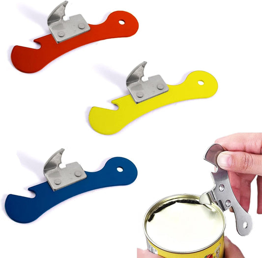 3 Pcs Can Opener Manual Stainless Steel Camping Can Opener, Portable Bottle Opener, Assorted Color. V1259-DP01-A-3646