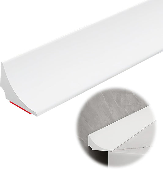 98 Inch Water Barrier for Sink,Silicone Shower Water Barrier Threshold Water Dam Self Adhesive Sealant Strip V1259-DP01-A-3649