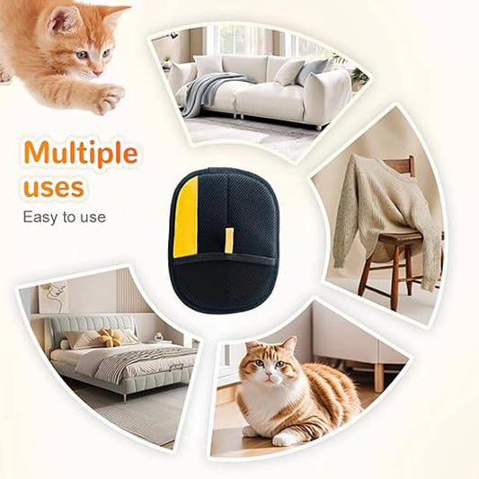 Yomi Pet Hair Remover Glove, Reusable Electrostatic Pet Hair Removal Gloves, For Couch, Furniture, Carpet, V1259-DP01-A-3653