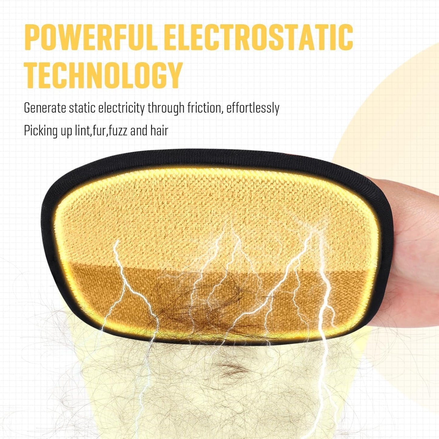 Double-Sided Pet Grooming Gloves - Electrostatic Hair Removal Tool, Cat & Dog Grooming (Plus size(2pcs)) V1259-DP01-A-3660