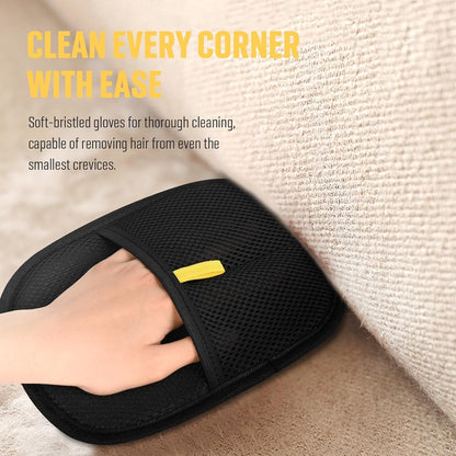Double-Sided Pet Grooming Gloves - Electrostatic Hair Removal Tool, Cat & Dog Grooming (Plus size(2pcs)) V1259-DP01-A-3660