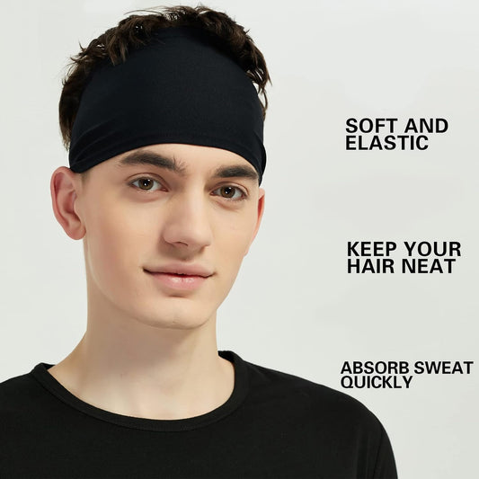 Sports Headbands for Men (5 Pack),Moisture Wicking Workout Headband, Sweatband Headbands for V1259-DP01-A-3661