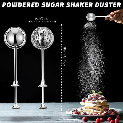 Powdered Sugar Shaker Duster Stainless Steel Dusting Wand Flour Sifter for Baking Flour Spices Baking Tools V1259-DP01-A-3662