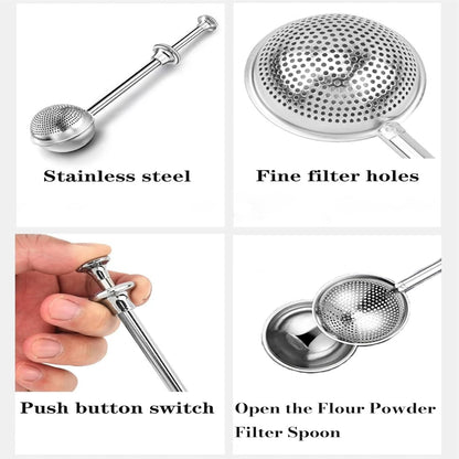 Powdered Sugar Shaker Duster Stainless Steel Dusting Wand Flour Sifter for Baking Flour Spices Baking Tools V1259-DP01-A-3662