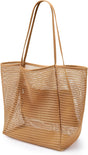 Oversized Beach Tote Bag, Semi Mesh Tote Bag Foldable MAX 35L Laundry Tote Bag For Beach Picnic Laundry V1259-DP01-A-3664