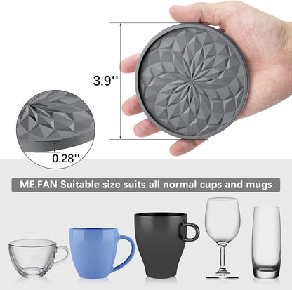 Silicone Coasters [6 Pack] Coasters with Holder - Drinking Coasters - Cup Mat for Drinks - Live for Hot or V1259-DP01-A-3667