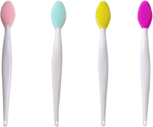 4 PCS Lip Scrub Brush,Double-Sided Silicone Exfoliating Lip Brush Exfoliating Brush for Men Wome Double-sided V1259-DP01-A-3669
