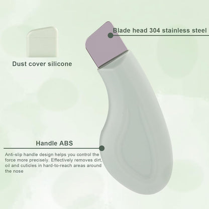 Blackhead Remover, Silicone Nose Blackhead Scraper, Deep Clean Skin Pore Spatula, Face Spatula, Green V1259-DP01-A-3671