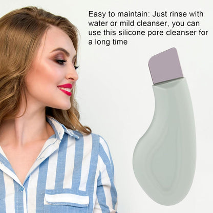 Blackhead Remover, Silicone Nose Blackhead Scraper, Deep Clean Skin Pore Spatula, Face Spatula, Green V1259-DP01-A-3671