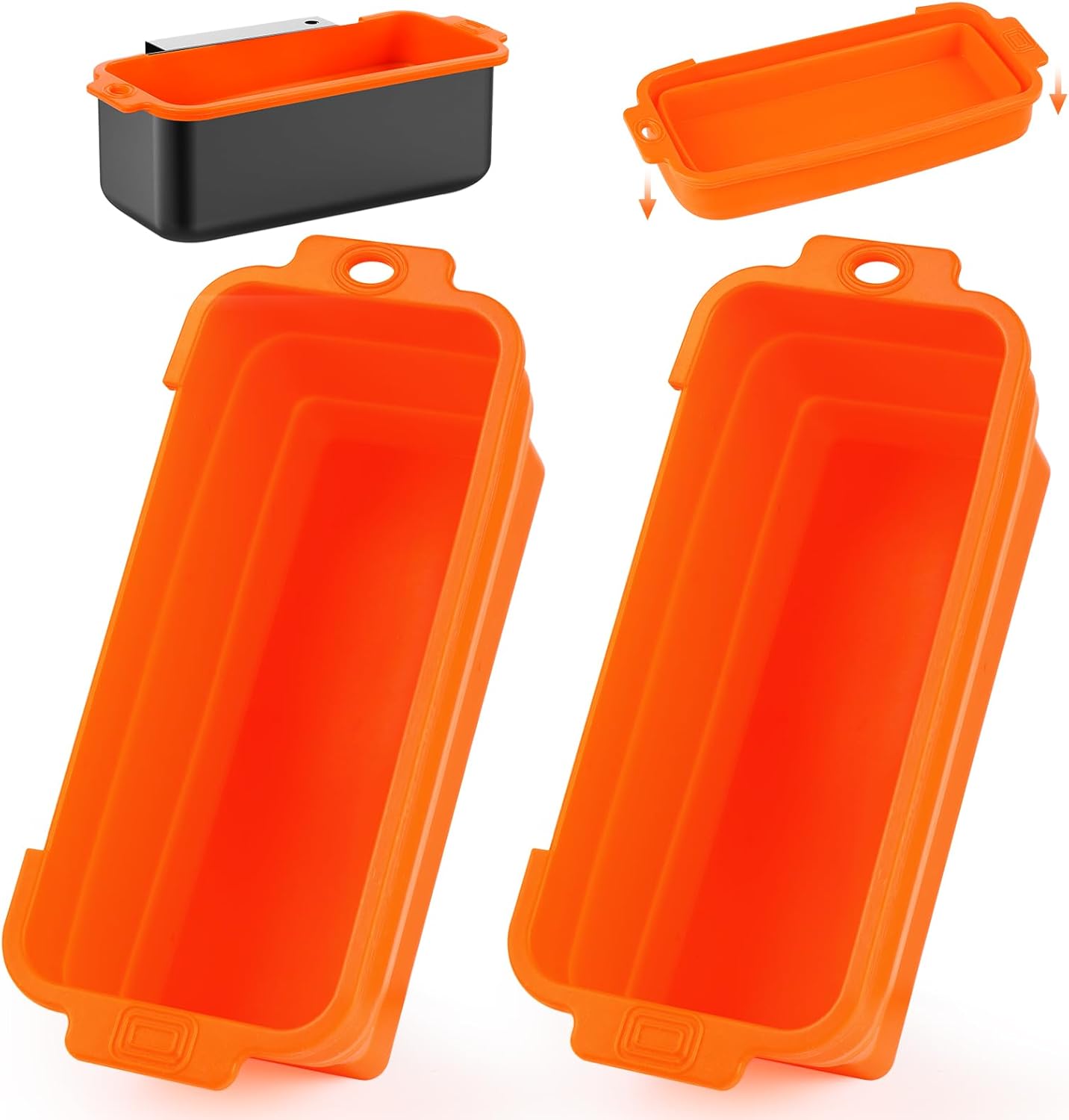Silicone Grease Cup Liners 2-Pack: Blackstone Griddle Accessories - Reusable Foldable Drip Pan Liners for V1259-DP01-A-3672