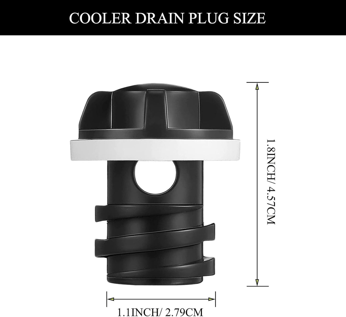 2 Pack Yeti Cooler Drain Plug Replacement Accessories - Compatible with Most Rotomolded Coolers - Leak-Proof V1259-DP01-A-3674
