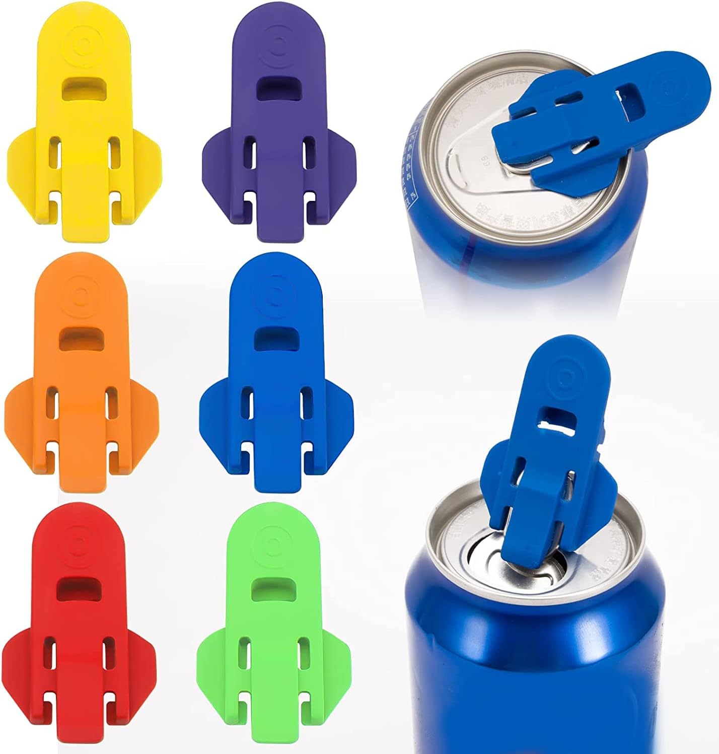 6 Pcs Manual Can Openers Manual Easy Can Opener for Family Drinks Protector Opener Drink Shield Plastic V1259-DP01-A-3676