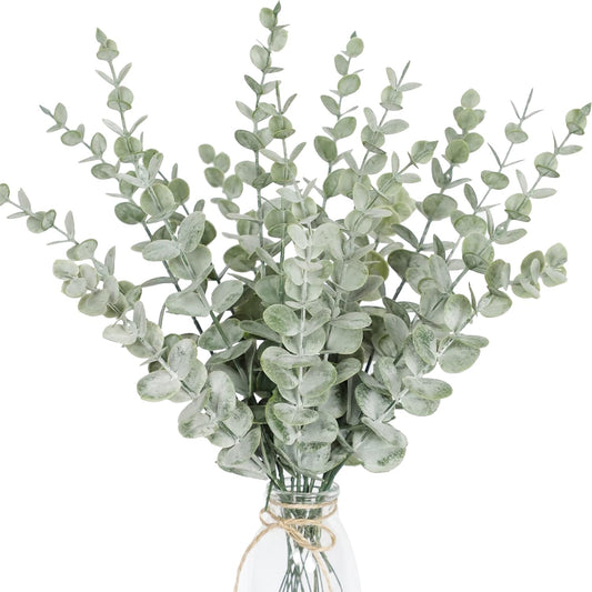 18pcs Eucalyptus Stems Artificial Eucalyptus Leaves Stems Artificial Fake Flowers for Home Office Flowers V1259-DP01-A-3679