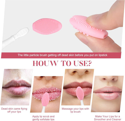 Silicone Lip Scrub Brush Lip Scrubber Tool Lip Exfoliator Brush Exfoliating Lip Scrub Tool for Dark Lips V1259-DP01-A-3682