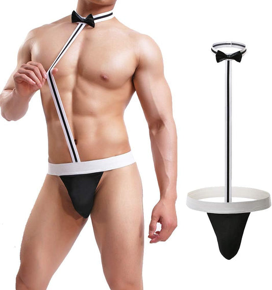 Men's Sexy Mankini Costume Suspender Swimsuit Swimwear Thong Underwear V1259-DP01-A-3684