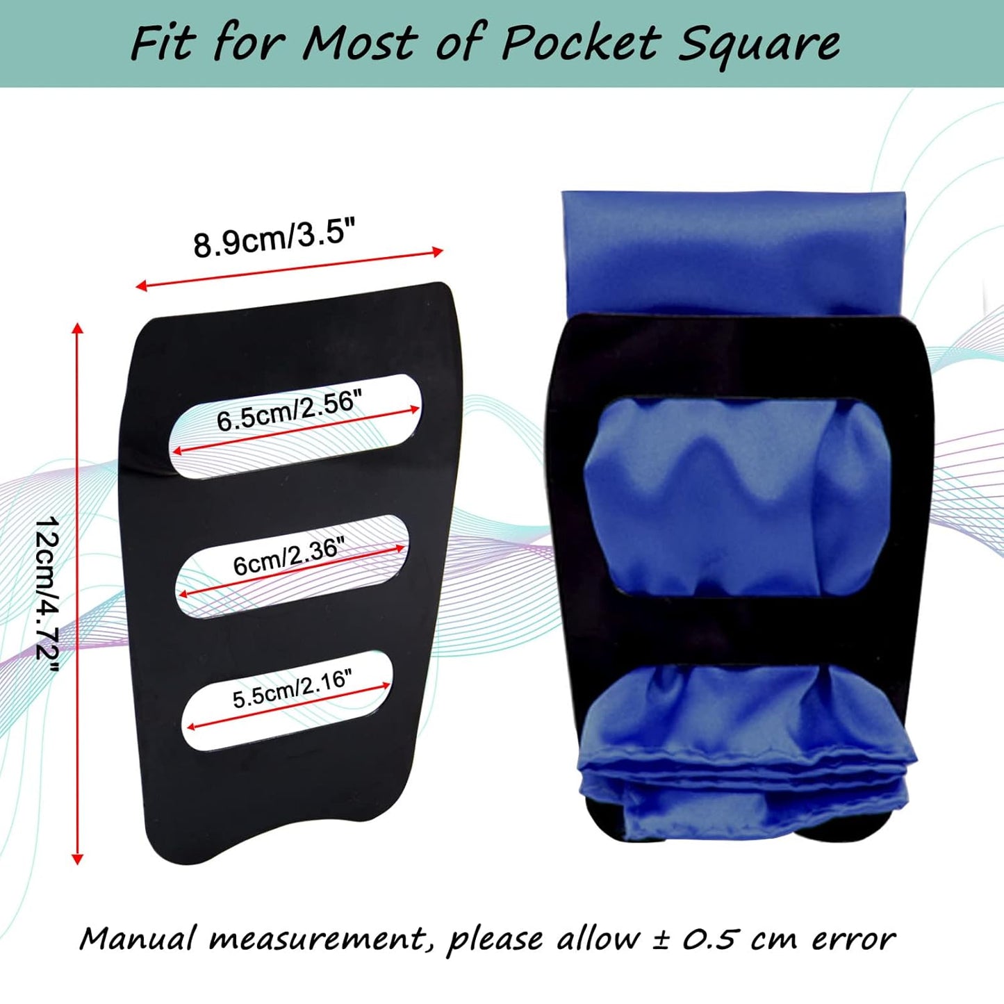 Pocket Squares Holder, Accessories for Men Square Scarf, Suits, Tuxedos,Vests and Dinner Jackets, 3 Pack, One V1259-DP01-A-3689