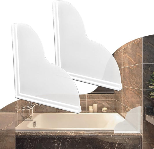 Shower Splash Guard Kit, Large Splash Guards for Bathtub Waterproof Self-Adhesive Shower Corner Guards to V1259-DP01-A-3690