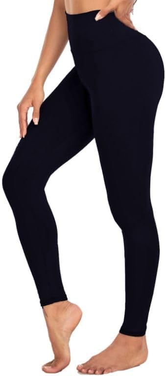 Leggings for Women - High Waisted Tummy Control Butt Lifting Soft No See Through Workout Yoga Pants Running V1259-DP01-A-3695