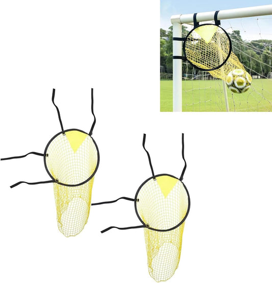 2 Pcs Set Soccer Target Goal Net - Portable Foldable Practice Equipment for Shooting Accuracy - Outdoor V1259-DP01-A-3702