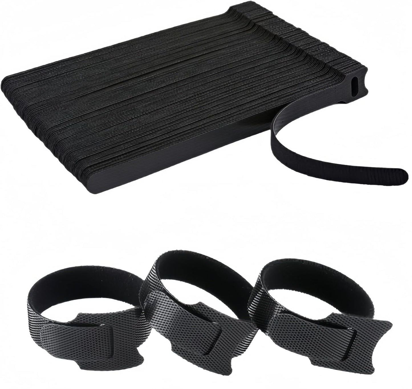 100 PCS 6 Inches Reusable Cable Ties, Adjustable Wire Ties, Cable Organizer, Cord Wrap and Hook Loop Cords V1259-DP01-A-3704