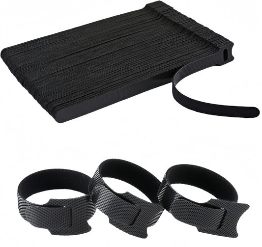 100 PCS 6 Inches Reusable Cable Ties, Adjustable Wire Ties, Cable Organizer, Cord Wrap and Hook Loop Cords V1259-DP01-A-3704