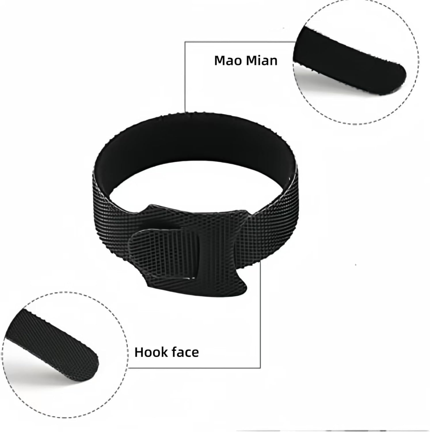 100 PCS 6 Inches Reusable Cable Ties, Adjustable Wire Ties, Cable Organizer, Cord Wrap and Hook Loop Cords V1259-DP01-A-3704