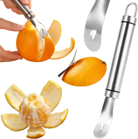 Stainless Steel Orange Peeler Easy and Quick Peeling Long Handle Orange Citrus Peeler Tool Triangle Shovel V1259-DP01-A-3716
