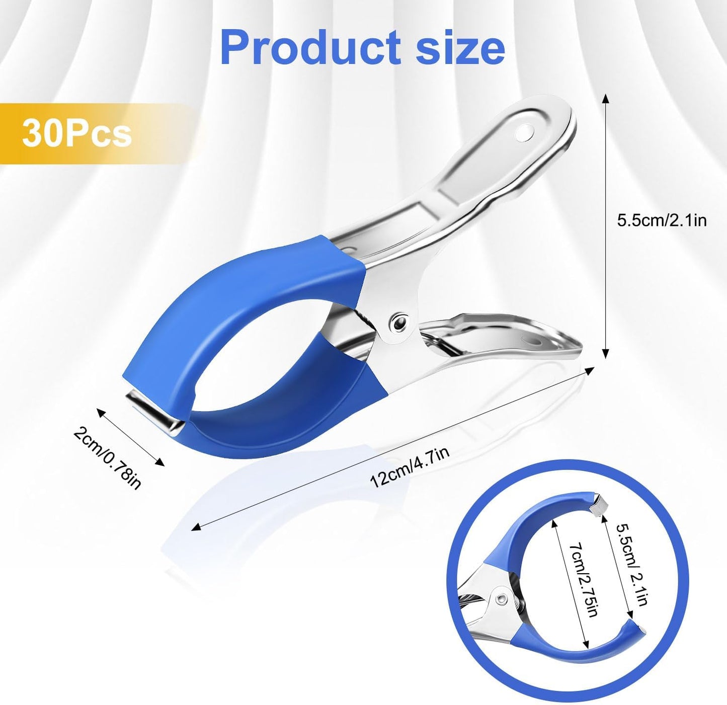 Pool Cover Clips for Above Ground Pools, 30 Pcs 4.7 Inch Stainless Steel, Windproof Clips with Protective V1259-DP01-A-3721