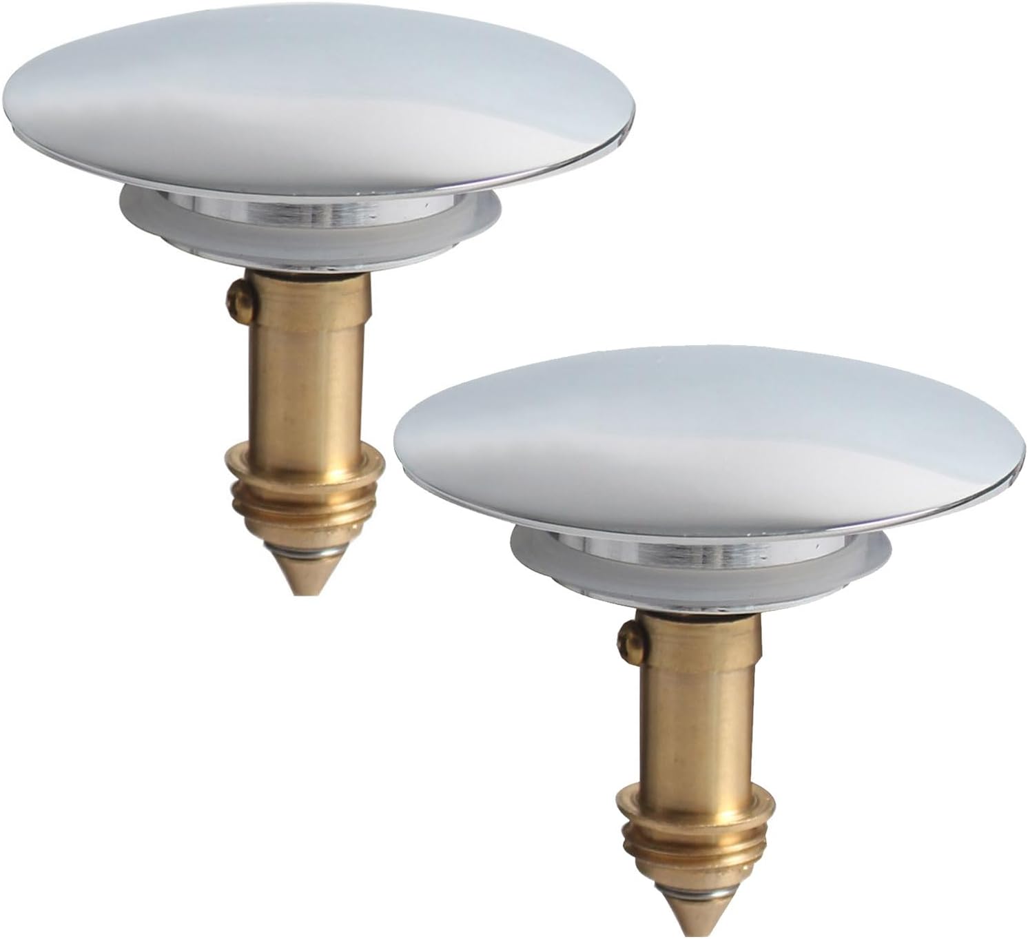 2 Pcs Bathroom Pop Up Sink Drain Stopper 66 mm Bathroom Sink Stopper, Pop-Up Click Clack Plug, Solid Brass V1259-DP01-A-3727