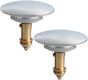 2 Pcs Bathroom Pop Up Sink Drain Stopper 66 mm Bathroom Sink Stopper, Pop-Up Click Clack Plug, Solid Brass V1259-DP01-A-3727