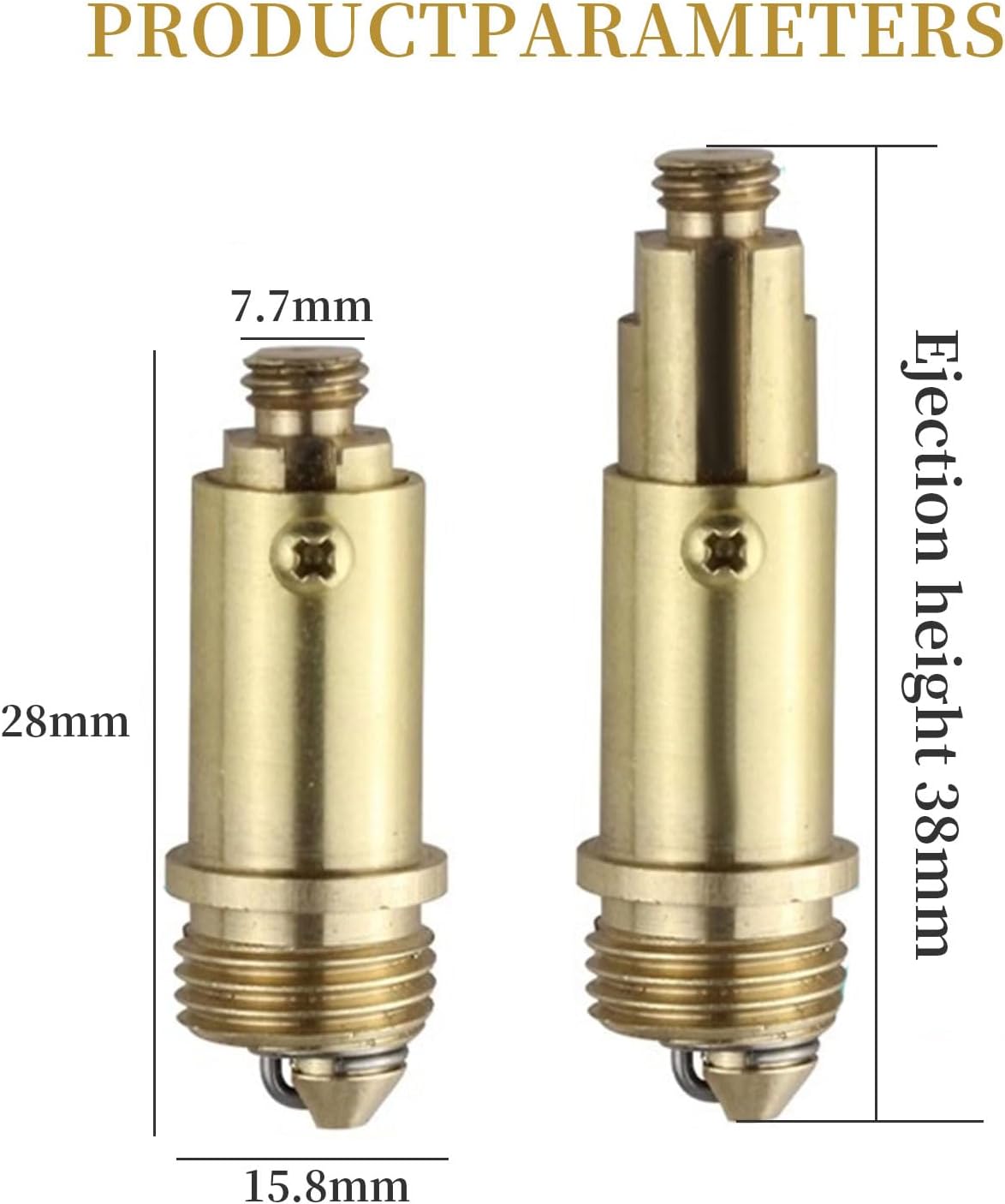 2 Pcs Bathroom Pop Up Sink Drain Stopper 66 mm Bathroom Sink Stopper, Pop-Up Click Clack Plug, Solid Brass V1259-DP01-A-3727