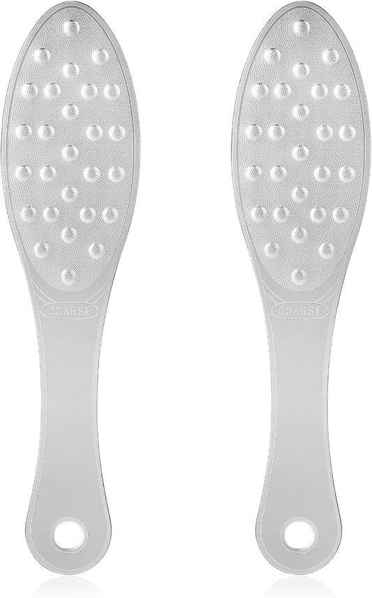 2 Pcs Foot Scraper Pedicure Metal Foot File Callus Remover for Feet Double Sided Foot Exfoliator Tool Set V1259-DP01-A-3728