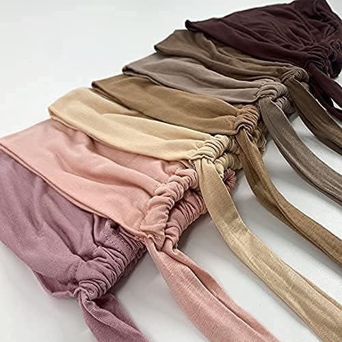 Women Under Scarf Hat Hijab Cap Islamic Muslim Under Scarf Hijab Cap with Tie-Back Closure V1259-DP01-A-3729
