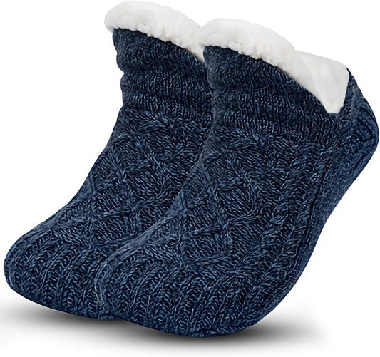 Unisex Fluffy Fuzzy Warm Slipper Socks for Men Women, Thick Fleece Lined Non-Slip Socks Indoor Floor V1259-DP01-A-3732