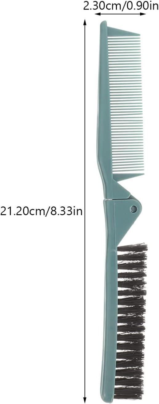 2Pcs Small Double Folding Hair Brush: Hair Styling Salon Brush Comb Folding Comb Double Use Comb for Curly V1259-DP01-A-3736