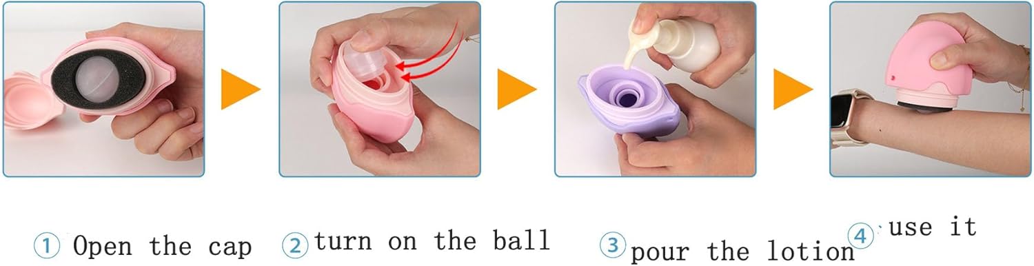 Sunscreen Applicator Silicone Sunscreen Lotion Applicator Refillable Sunscreen Cream Bottle Lotion Applicator V1259-DP01-A-3738
