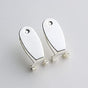 Silver-plated Fingernail earring post For Beaded American Earring 50 Pieces/lot V1259-DP01-A-3745