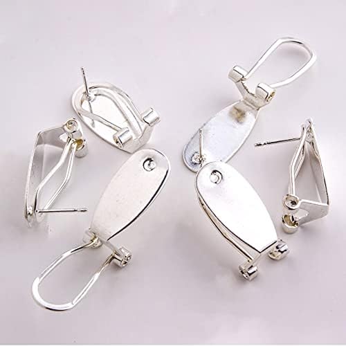Silver-plated Fingernail earring post For Beaded American Earring 50 Pieces/lot V1259-DP01-A-3745