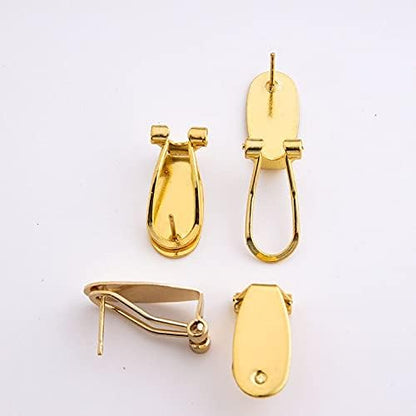 Silver-plated Fingernail earring post For Beaded American Earring 50 Pieces/lot V1259-DP01-A-3745